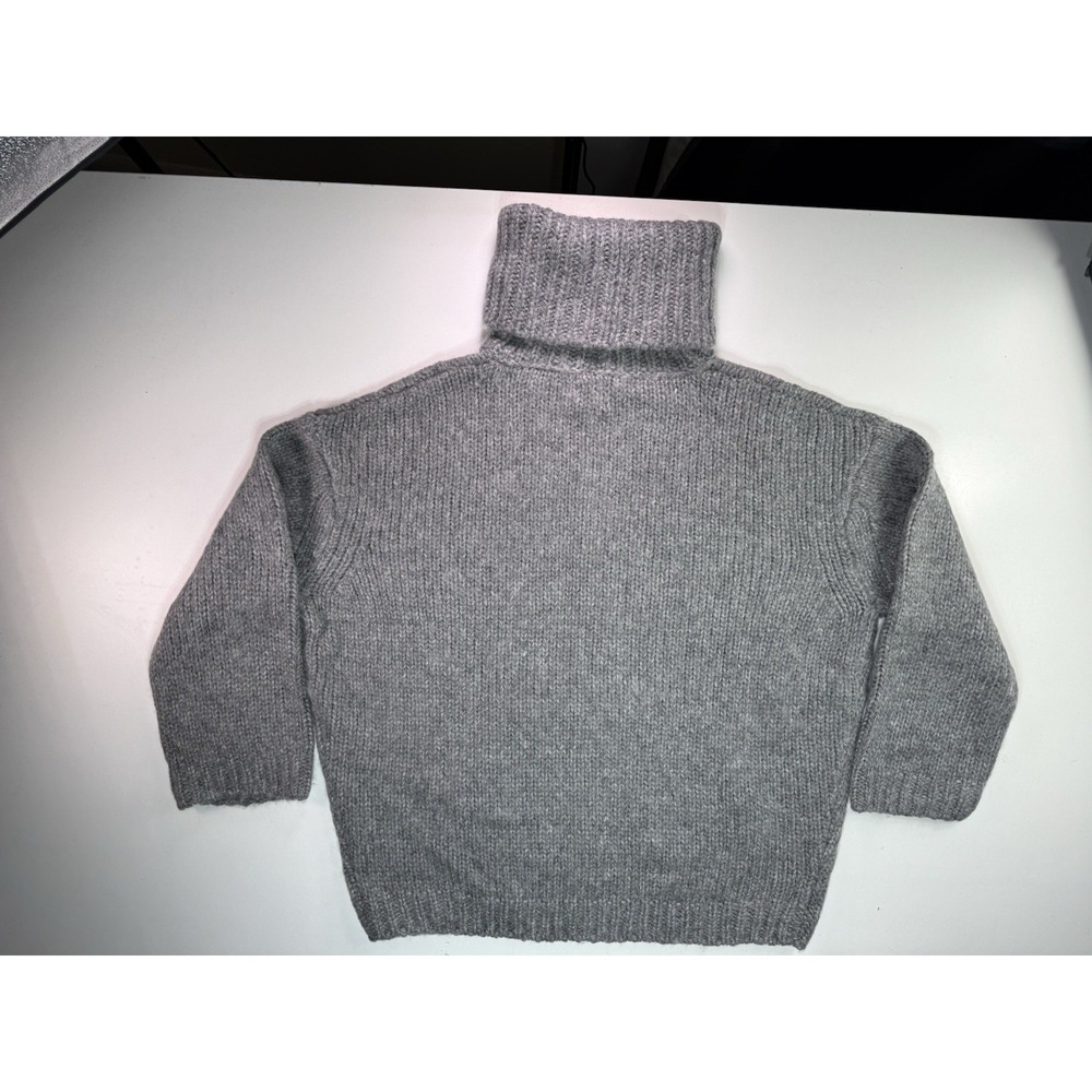 Helsa Janin‎ Turtleneck Sweater Medium Wool Alpaca Kangaroo Pocket Oversized Fit - Picture 6 of 14